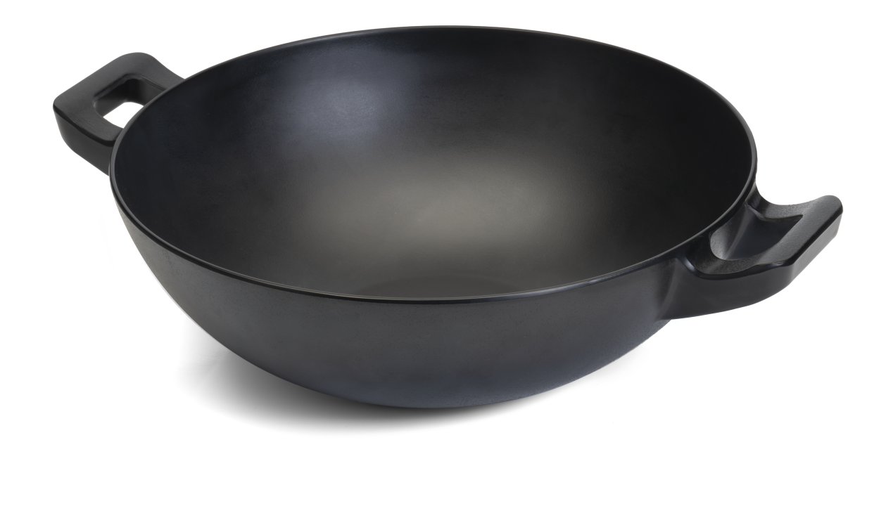 Wok negro de melamina 30 x 38,5 cm