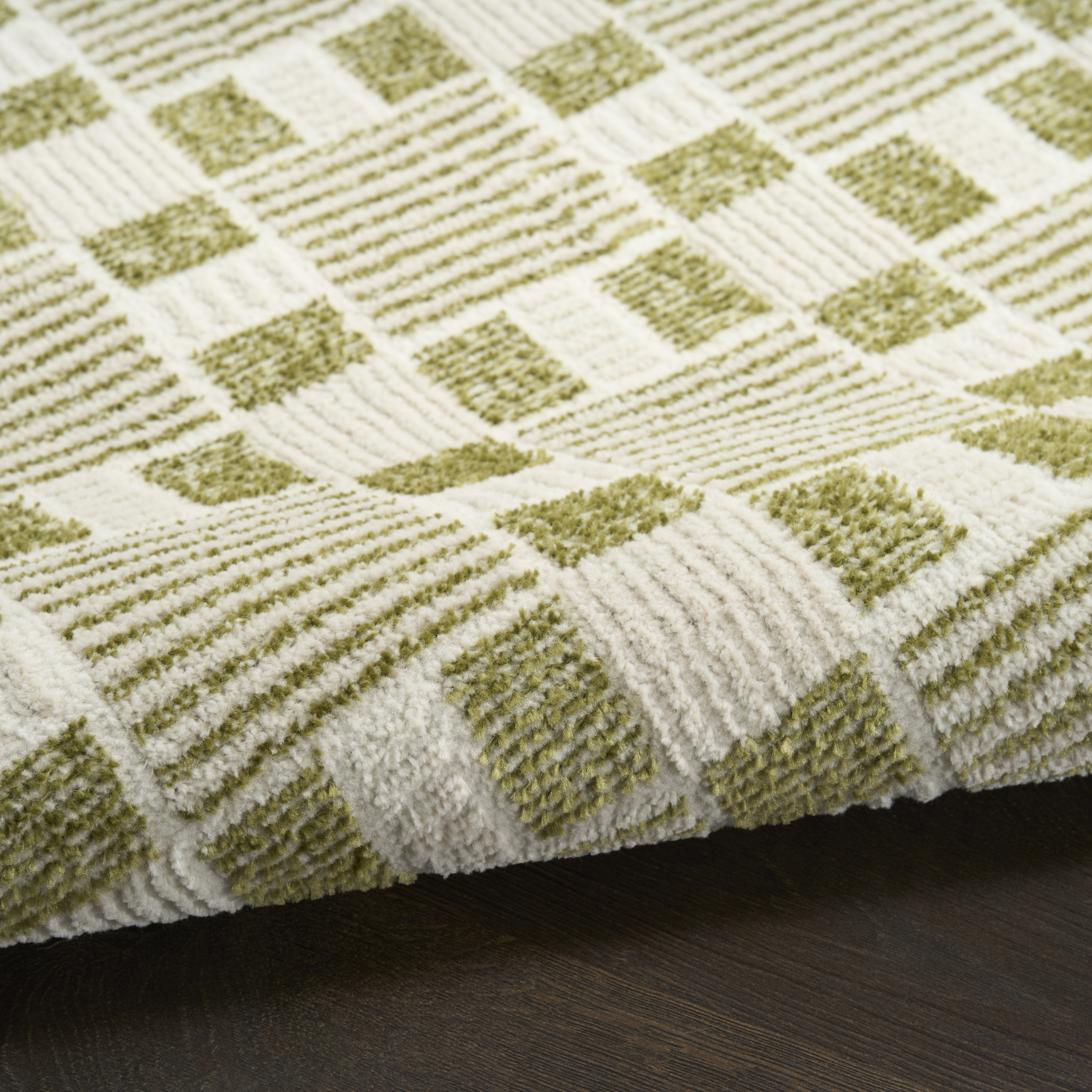 Nourison Nordic 2' x 6' Green Modern Indoor Rug