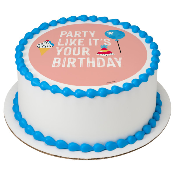 Party Like It's Your Birthday PhotoCake® Edible Image®