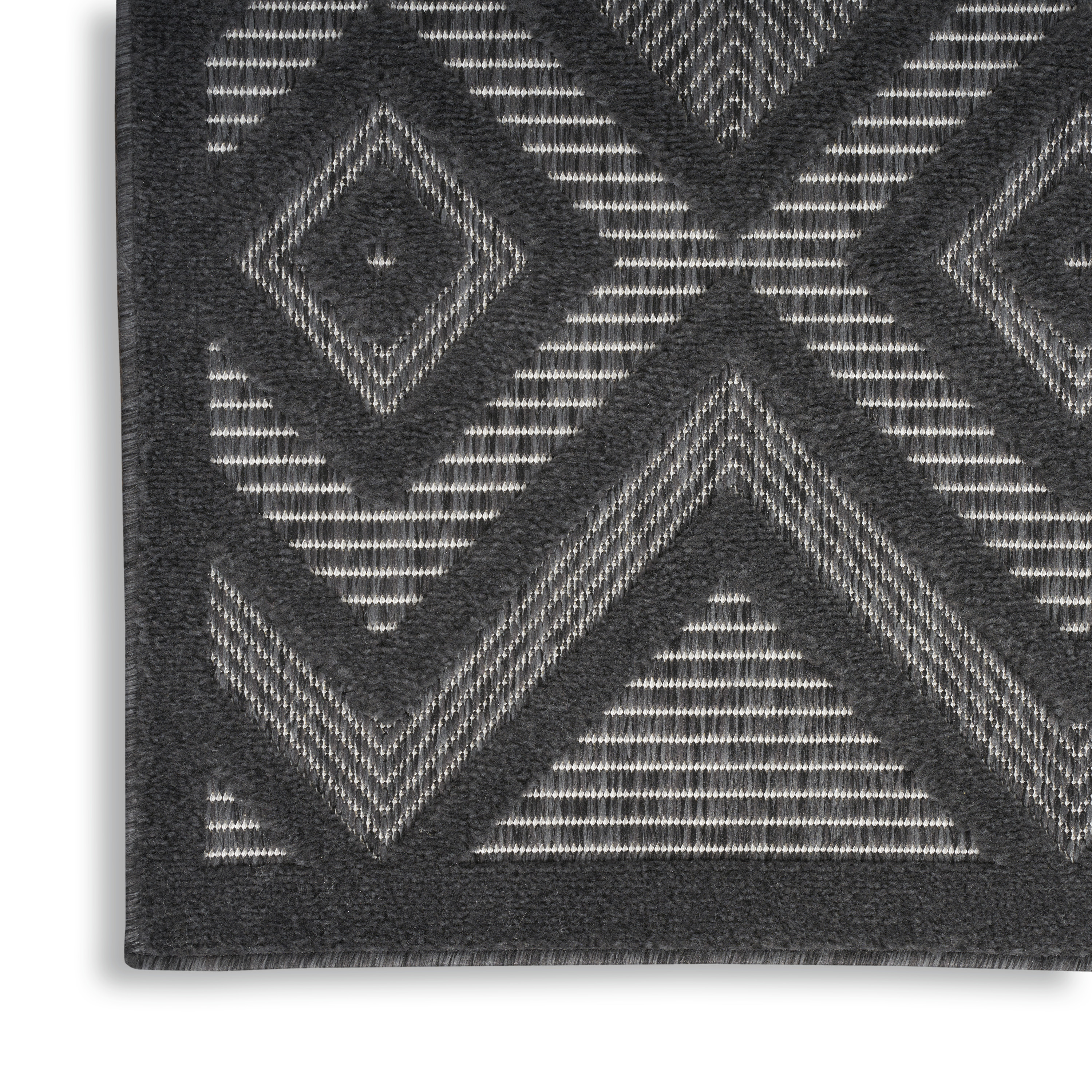 Nourison Versatile 9' x 12' Charcoal Black Modern Rug