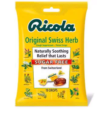 Ricola Cough Suppressant Throat Drops Sugar Free Original Swiss Herb