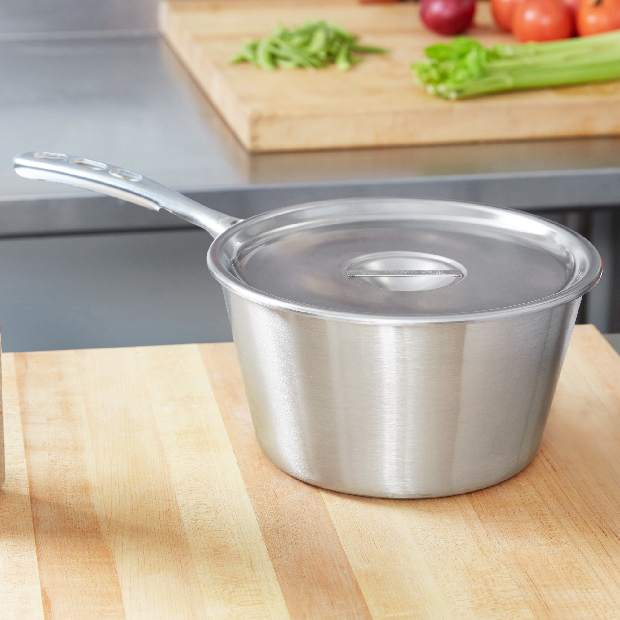 HeavyDuty Stainless Steel Tapered Sauce Pans Vollrath Foodservice