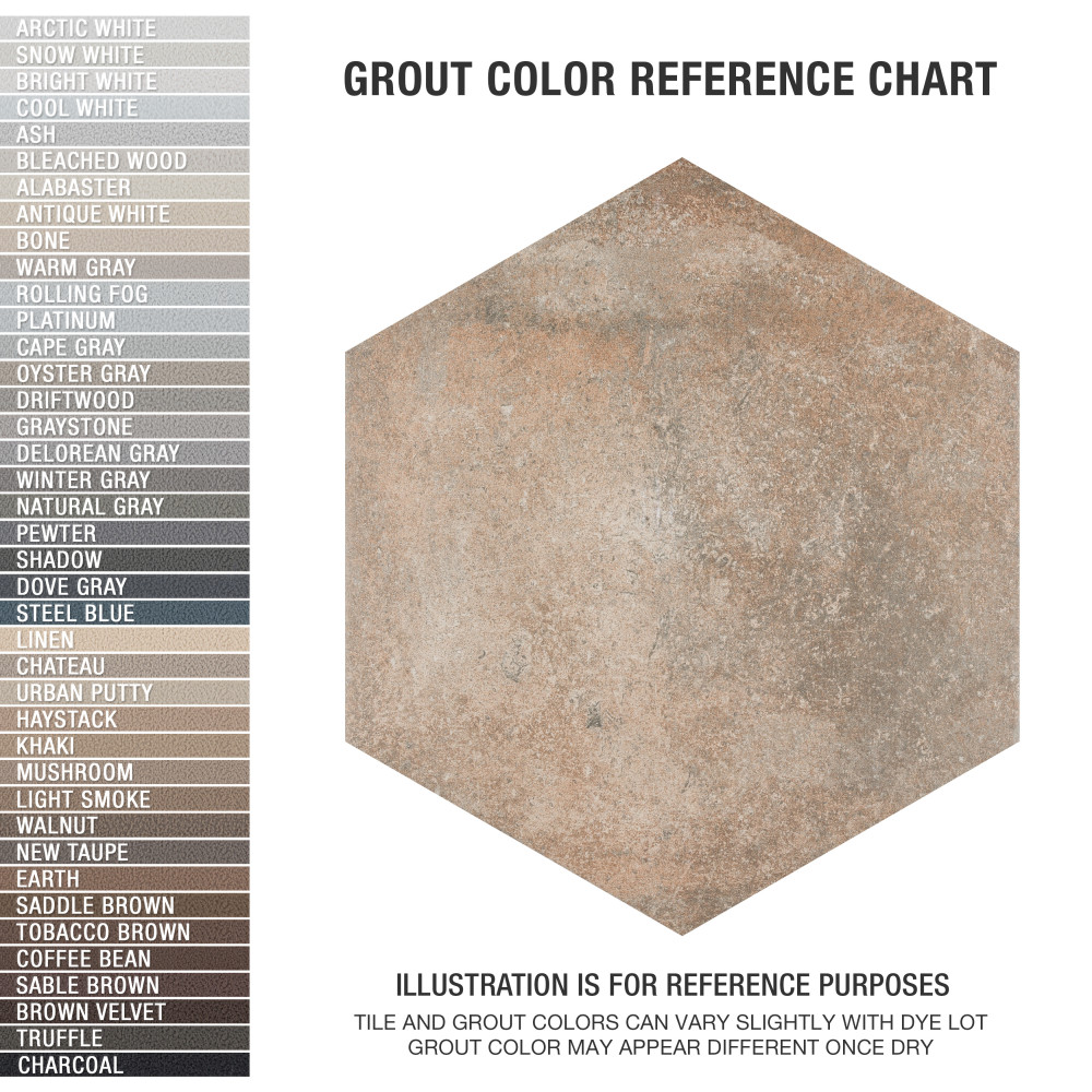 Boston Ferro Hex Crema 14-1/8 in. x 16-1/4 in. Porcelain Floor and Wall Tile