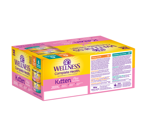 Wellness Complete Health Pate Kitten Variety Pack (Whitefish & Tuna and Chicken) back packaging