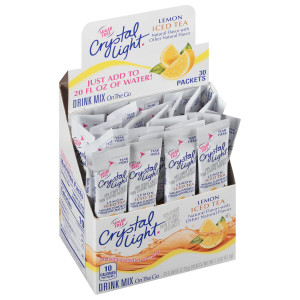 CRYSTAL LIGHT Single Serve Sugar-Free Iced Tea On-the-Go Mix, 30-0.8 oz. Packets (Pack of 4 Boxes) image