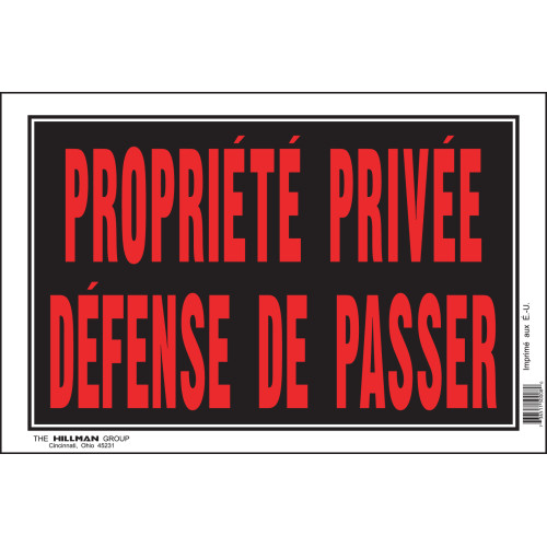 French Private Property No Trespassing Sign, 8