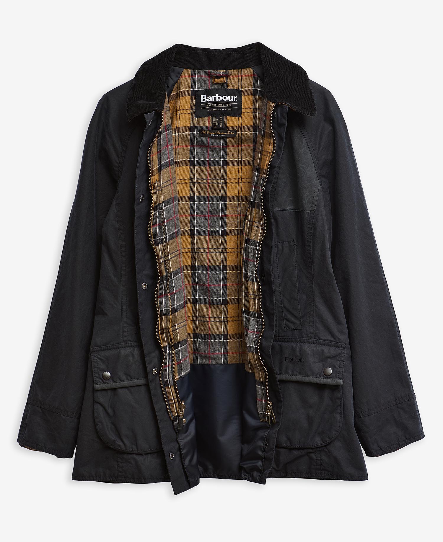 Barbour Re-Loved Beadnell Waxed Jacket - Size 14 image number 1