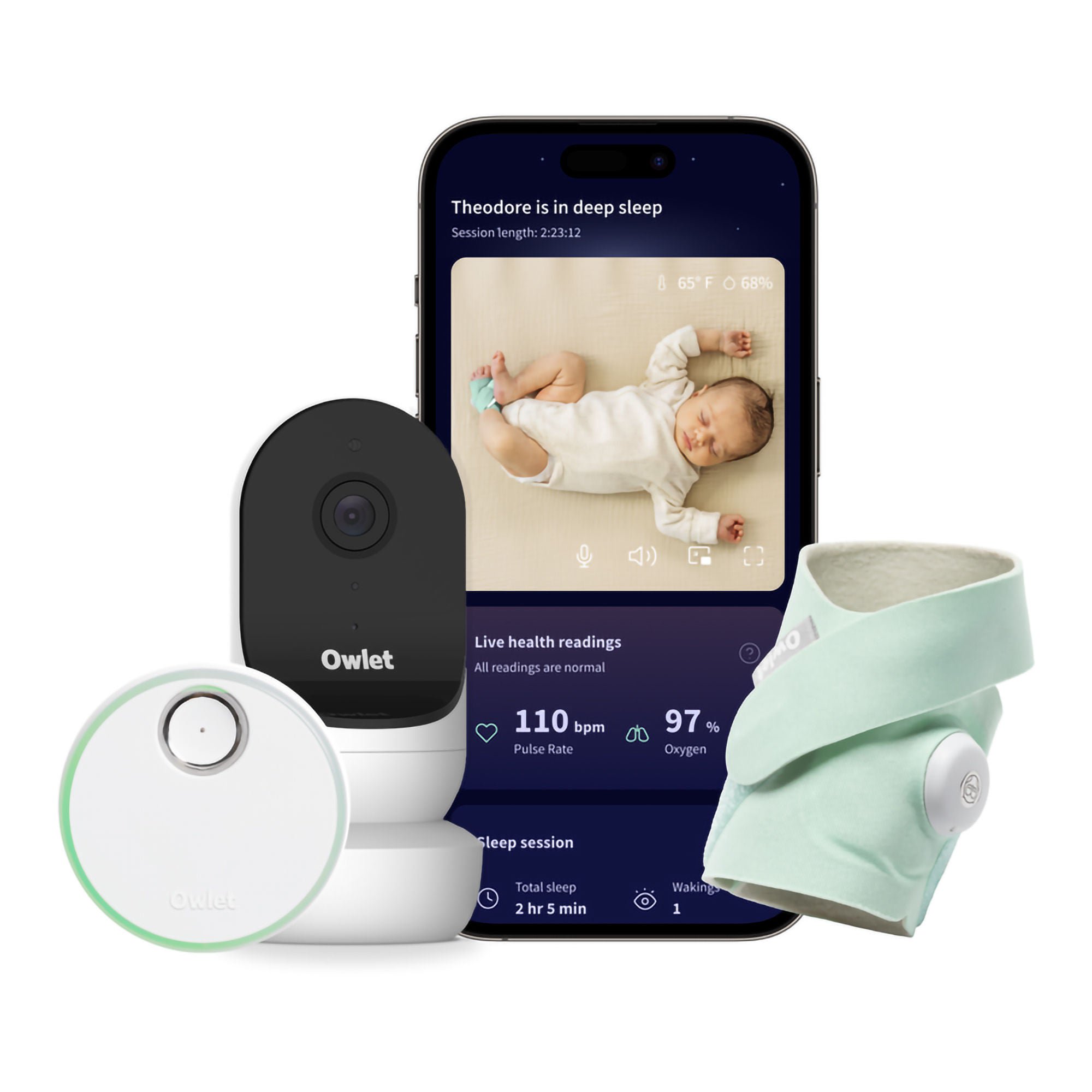 Owlet® Dream Duo Smart Baby Monitor with Motion Alerts & Temperature Monitoring