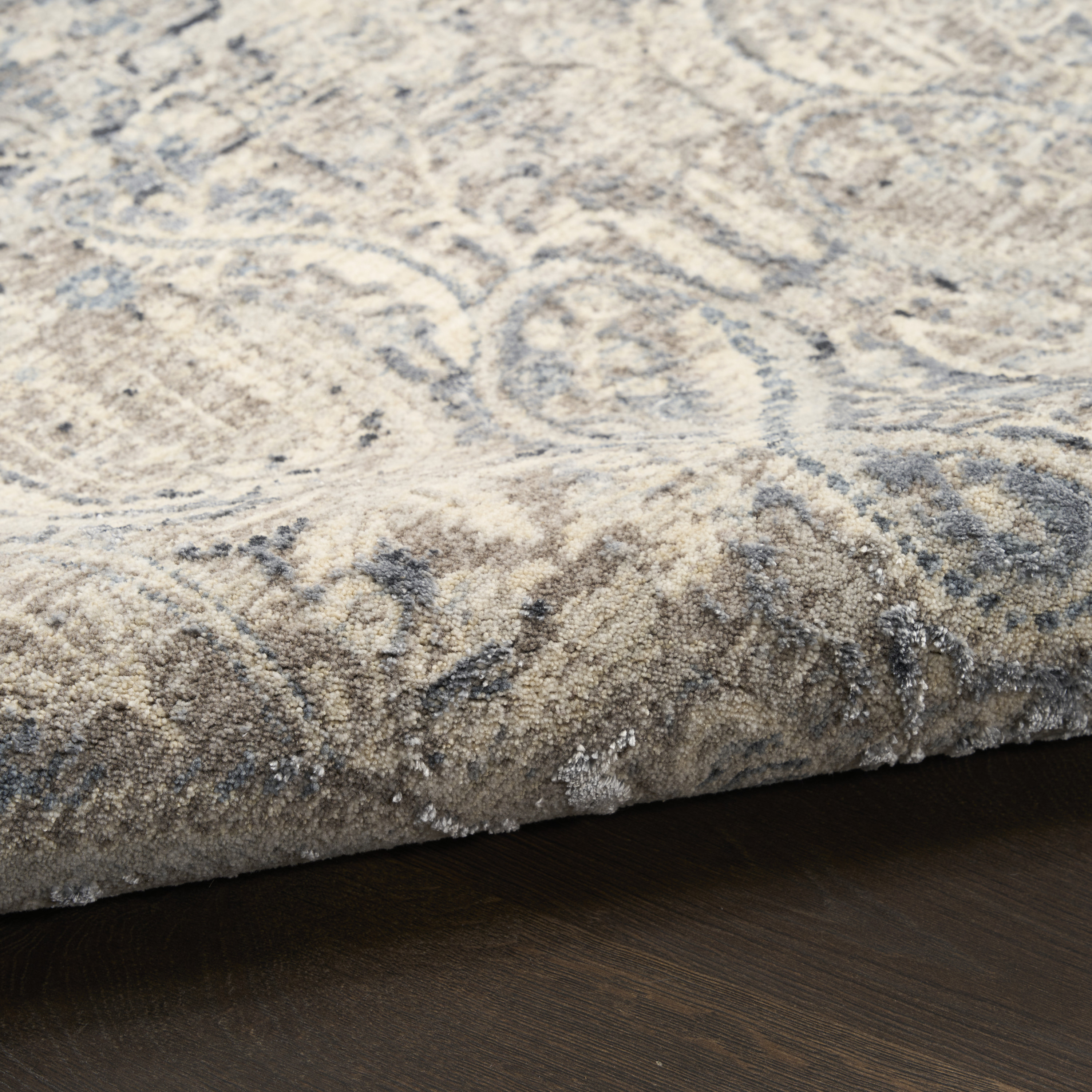 Nourison Sultana 7'10" x 10'2" Grey Blue Vintage Indoor Rug
