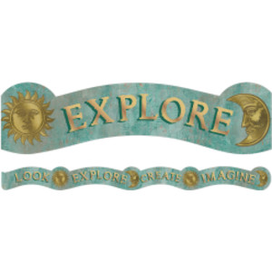 Curiosity Garden Dream Explore Create Imagine Extra Wide Deco Trim&reg;, 37 Feet