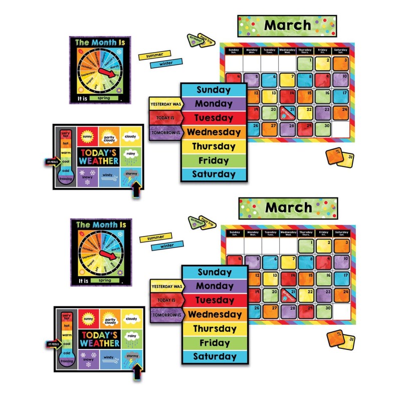 Celebrate Learning Calendar Bulletin Board Set, 2 Sets