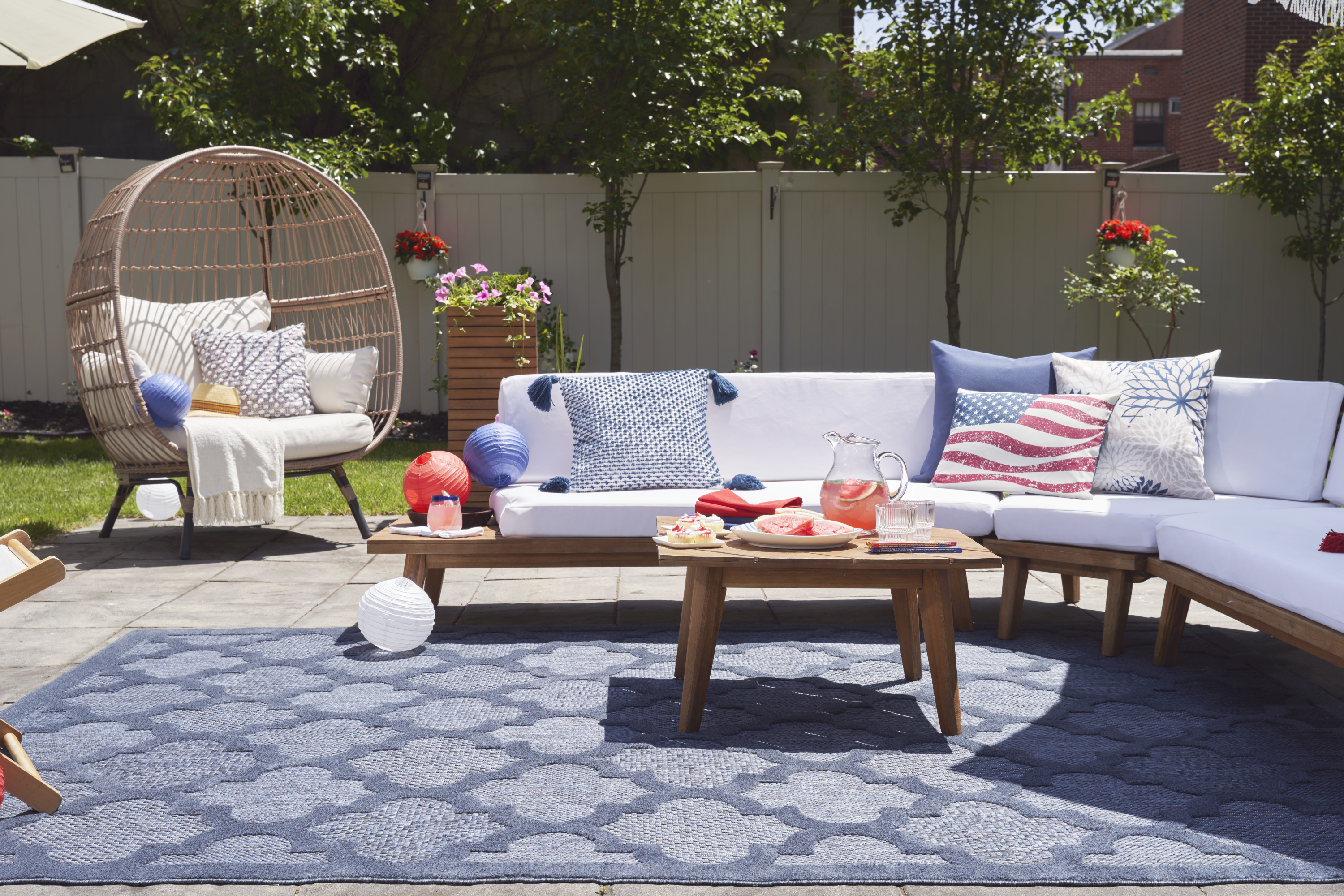 Nourison Easy Care 8' x 10' Denim Blue Modern Rug