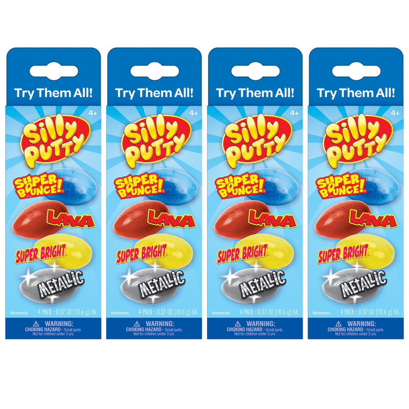Silly Putty Variety Pack, 4 Per Pack, 4 Packs