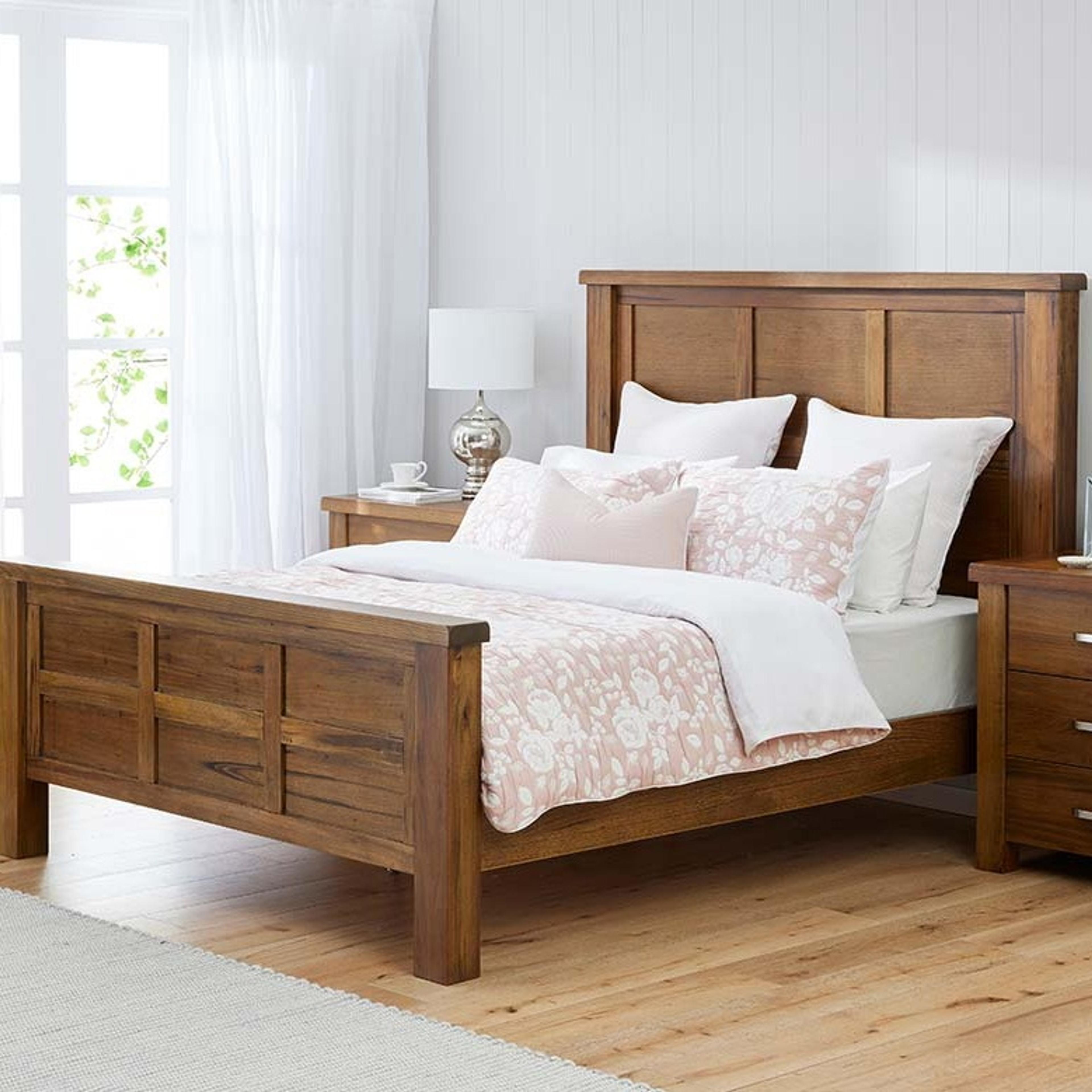 Lifestyle image of the Billy Bed Frame, Smoke from Forty Winks