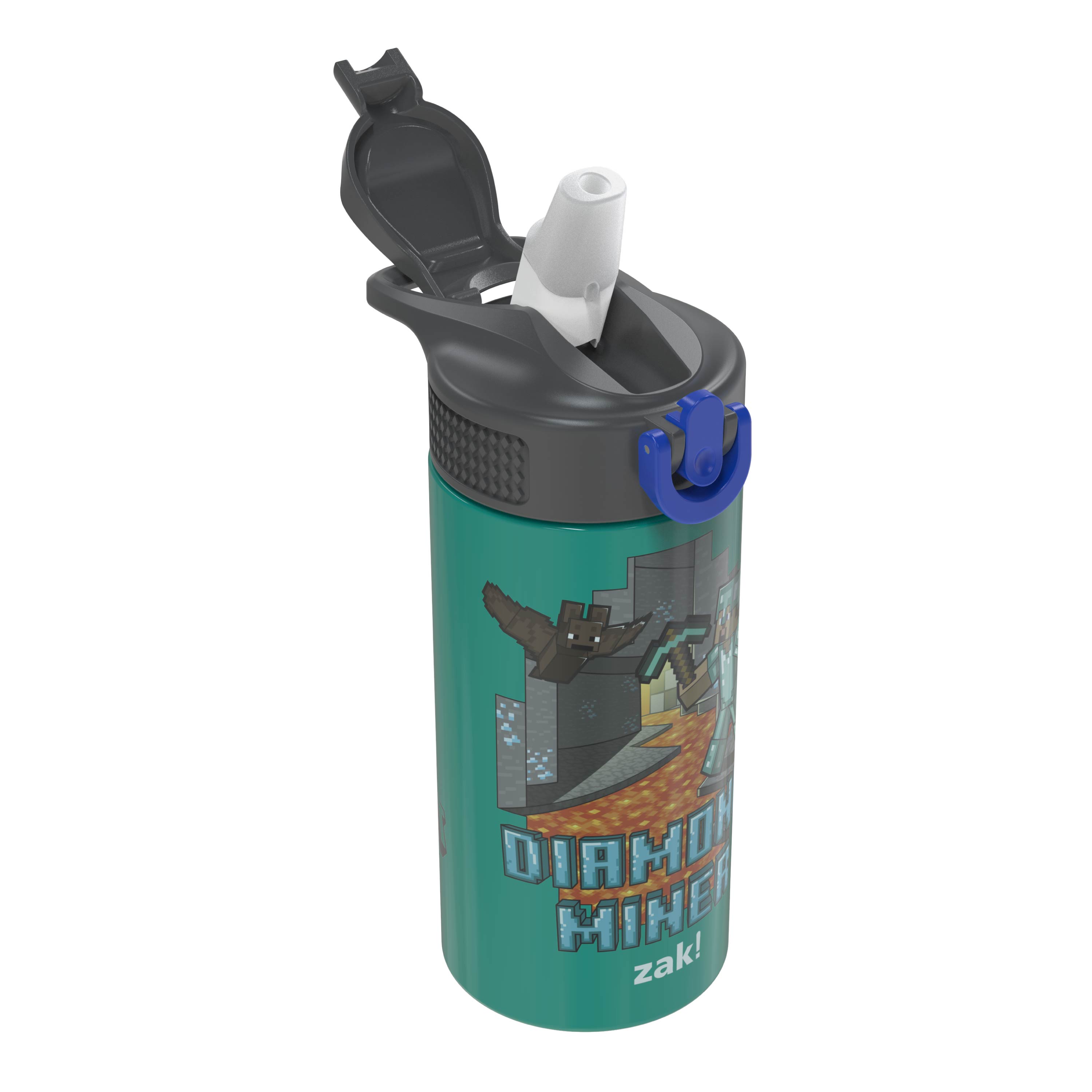 Minecraft 14 ounce Stainless Steel Vacuum Insulated Water Bottle, Diamond Miner slideshow image 2