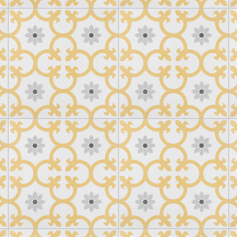 Daria Dandelion 9.75x9.75 Square Porcelain Floor and Wall Digital Pattern