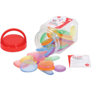 Junior Rainbow Pebbles&reg; - Transparent - Mini Jar - Set of 36
