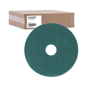 Boardwalk,  Heavy-Duty Scrubbing Round Floor Pad, 16", Green
