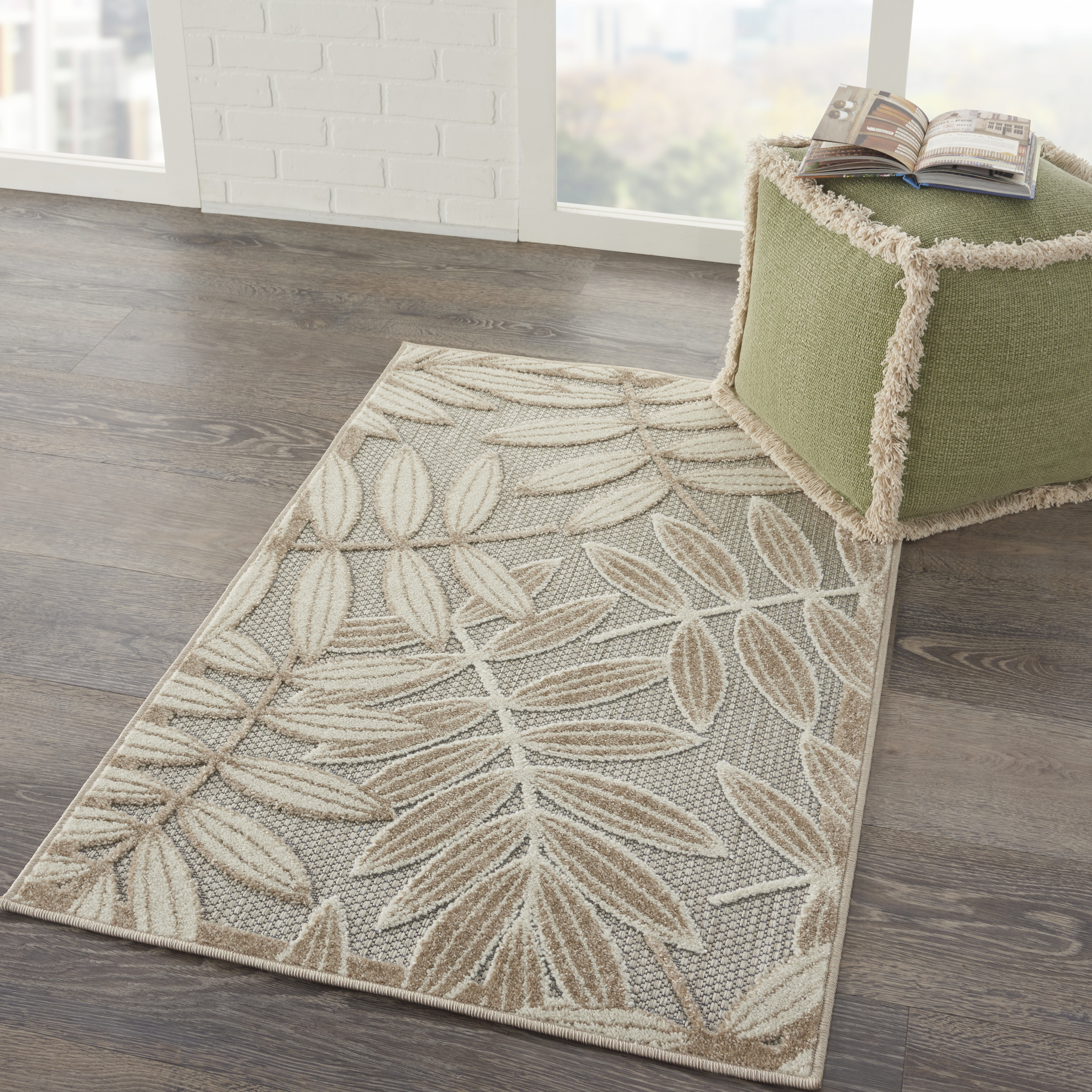 Nourison Aloha 2' x 3' Natural Tropical Rug