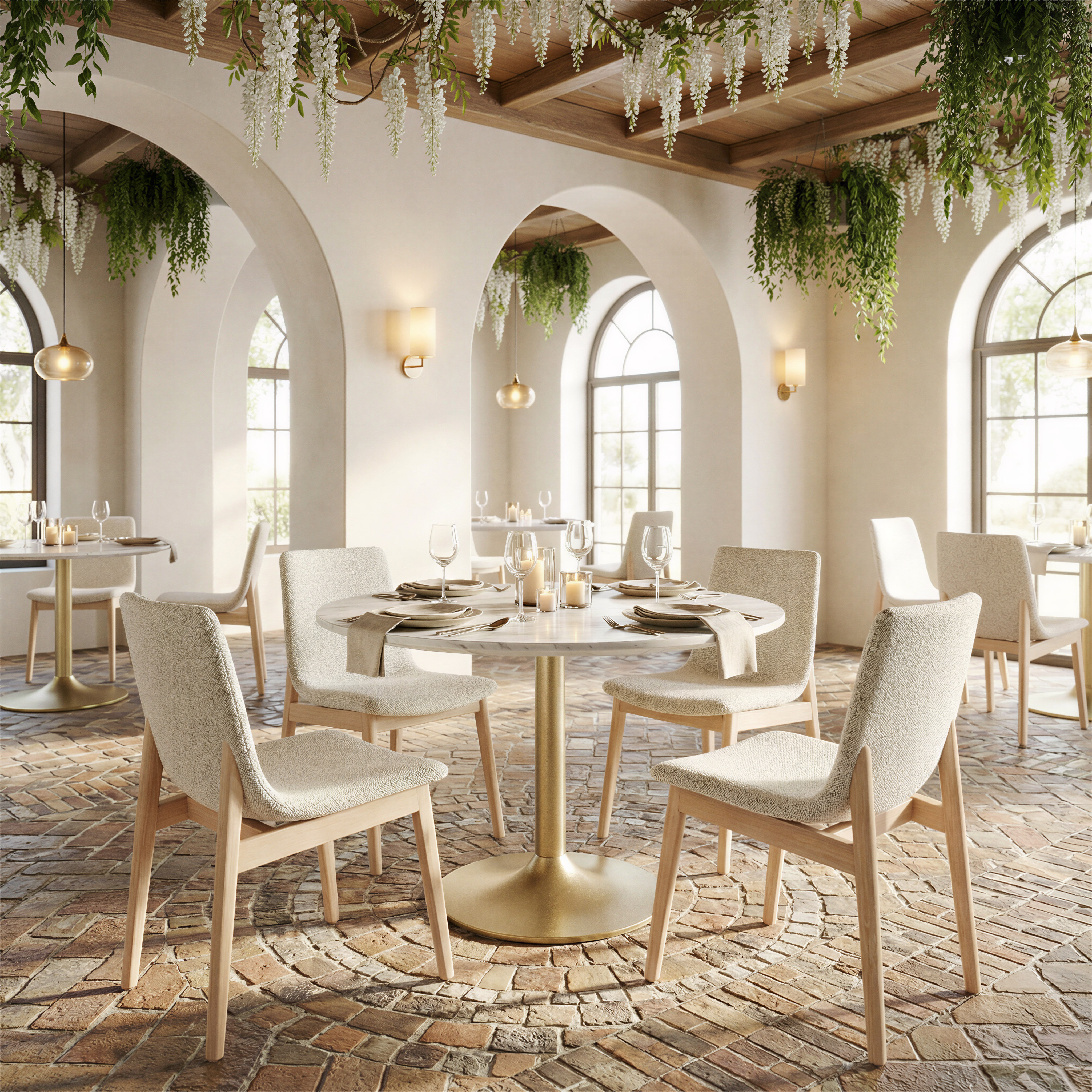 Raha Dining Chair (Set of 2) Gray & Whitewashed product image