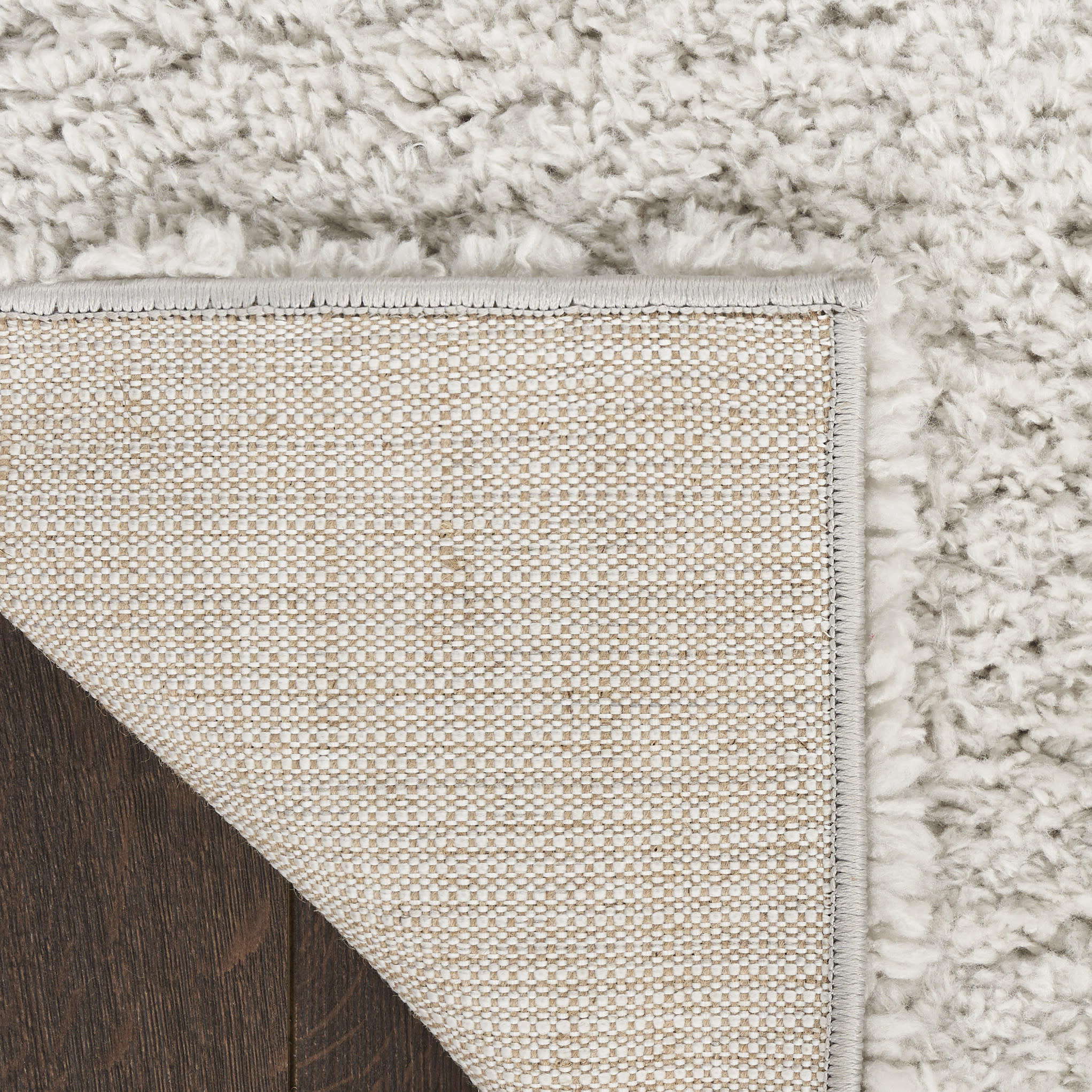 Nourison Modern Shag 5'3" x 7' Silver Modern Indoor Rug