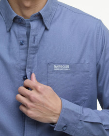 Kinetic Tailored Long-Sleeved Shirt Washed Blue