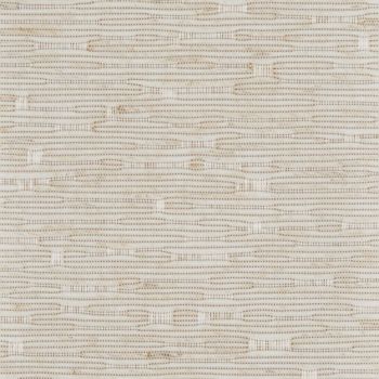 Woven beige textile with narrow horizontal dotted ribs and occasional looped motifs — lying flat — close-up view in even, neutral lighting, suggesting upholstery fabric or textured wall covering.