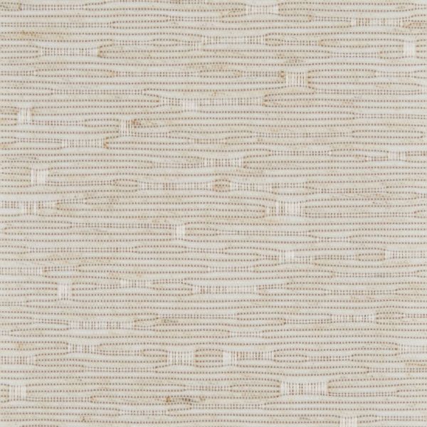 Woven beige textile with narrow horizontal dotted ribs and occasional looped motifs â€” lying flat â€” close-up view in even, neutral lighting, suggesting upholstery fabric or textured wall covering.