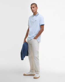Denwick Short-Sleeved Polo Shirt Bleached Blue