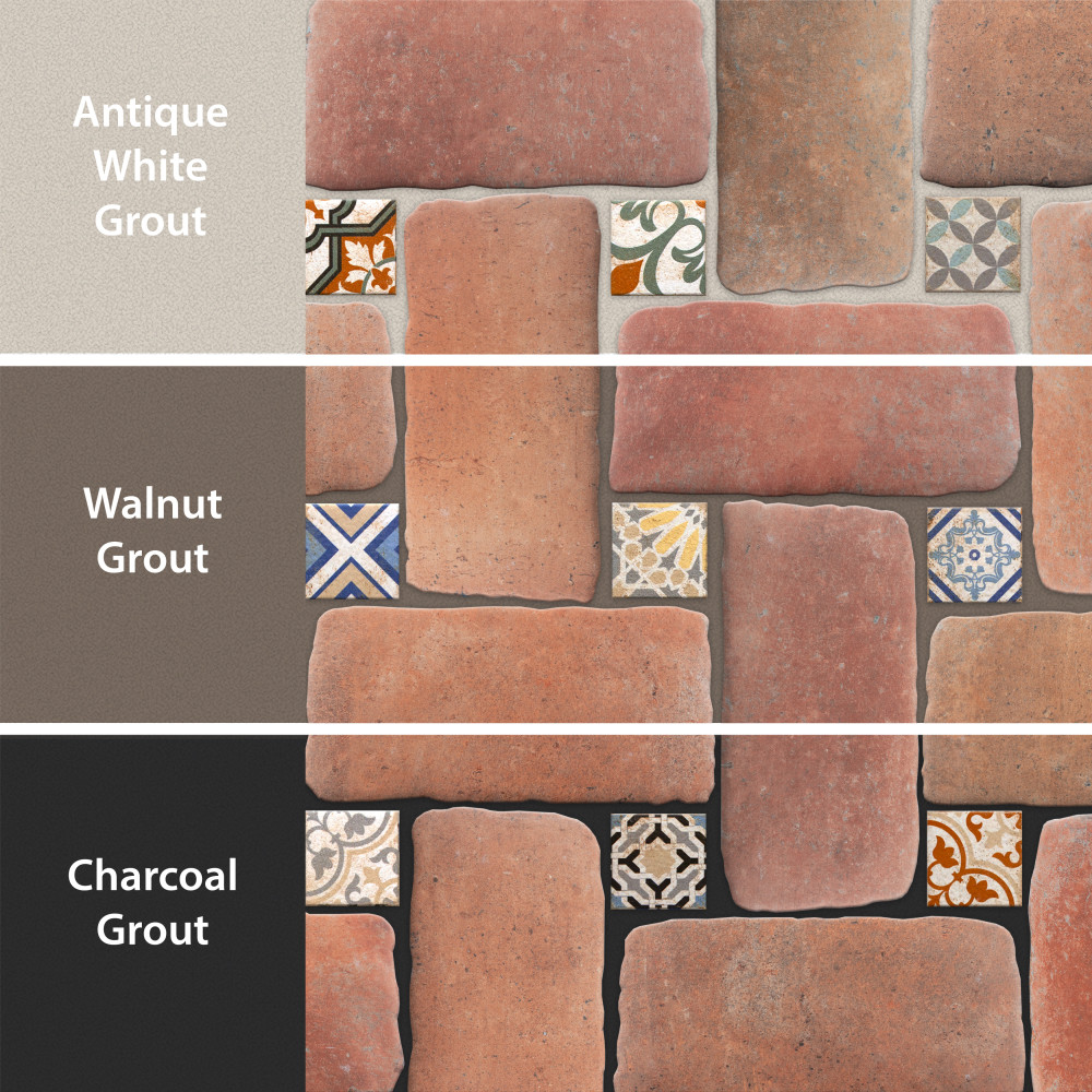 Benisa Panier Cotto with Paladio Taco 6-1/2 in. x 8-7/8 in. Porcelain Floor and Wall Tile