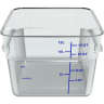 Carlisle, Squares Polycarbonate Food Storage Container 12 qt, Clear, 6/Case