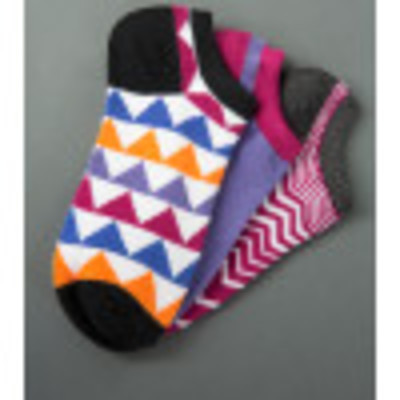 Smitten Novelty Socks &#34;Say No to the Show&#34; No Show with Non-Slip Y Heel S40300-
