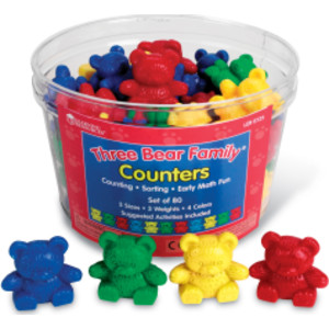 Three Bear Family&reg; Counters Basic Set, Set of 80