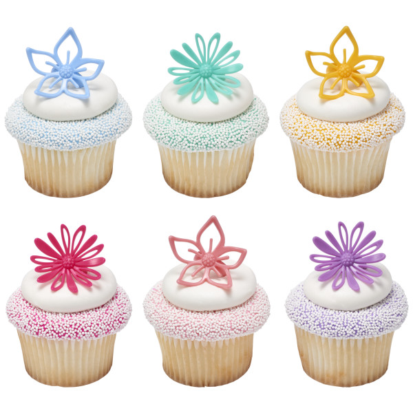 Flowers Assortment Cupcake Rings