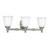 Light Bath Fixture, Gray, 24-1/2 in. Dia, Dry Location