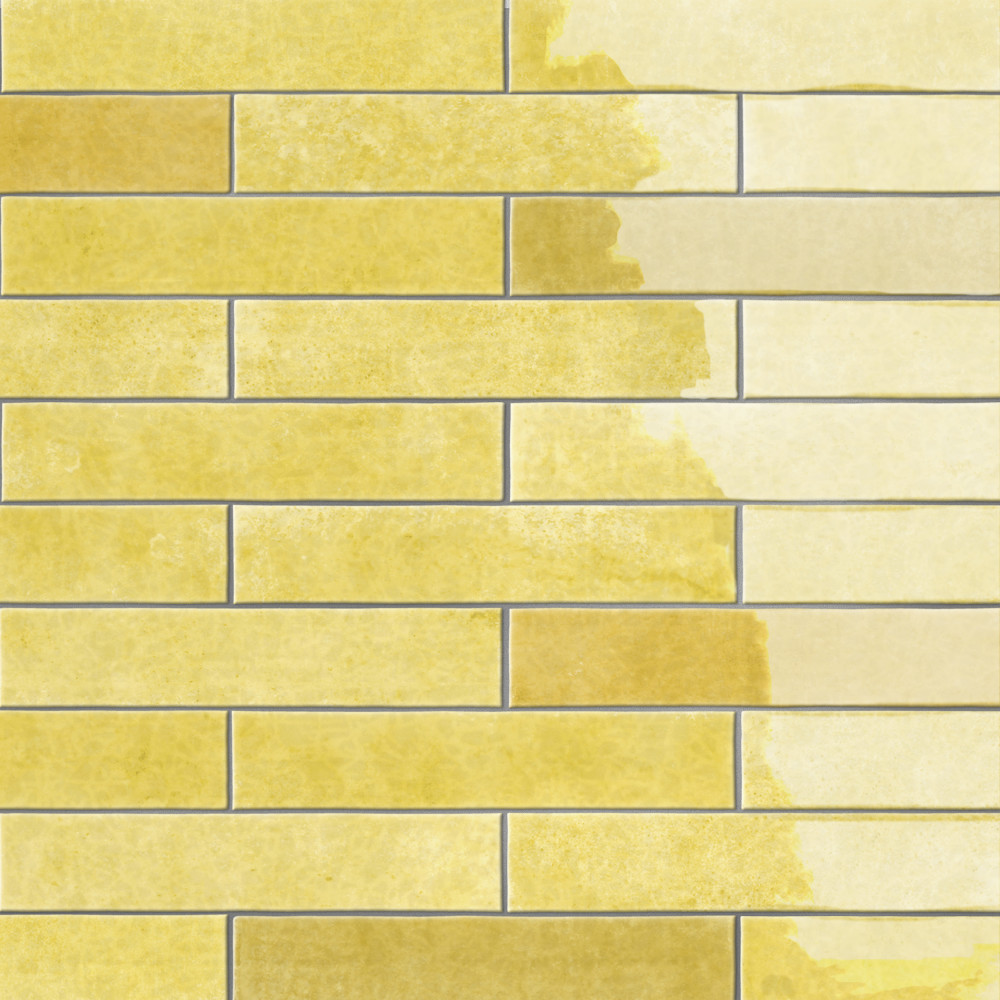 Menorca Lemon 2-1/2 in. x 12-7/8 in. Ceramic Wall Tile