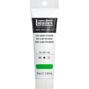 Professional Heavy Body Acrylic Paint, 59 mL Tube, Light Green Permanent