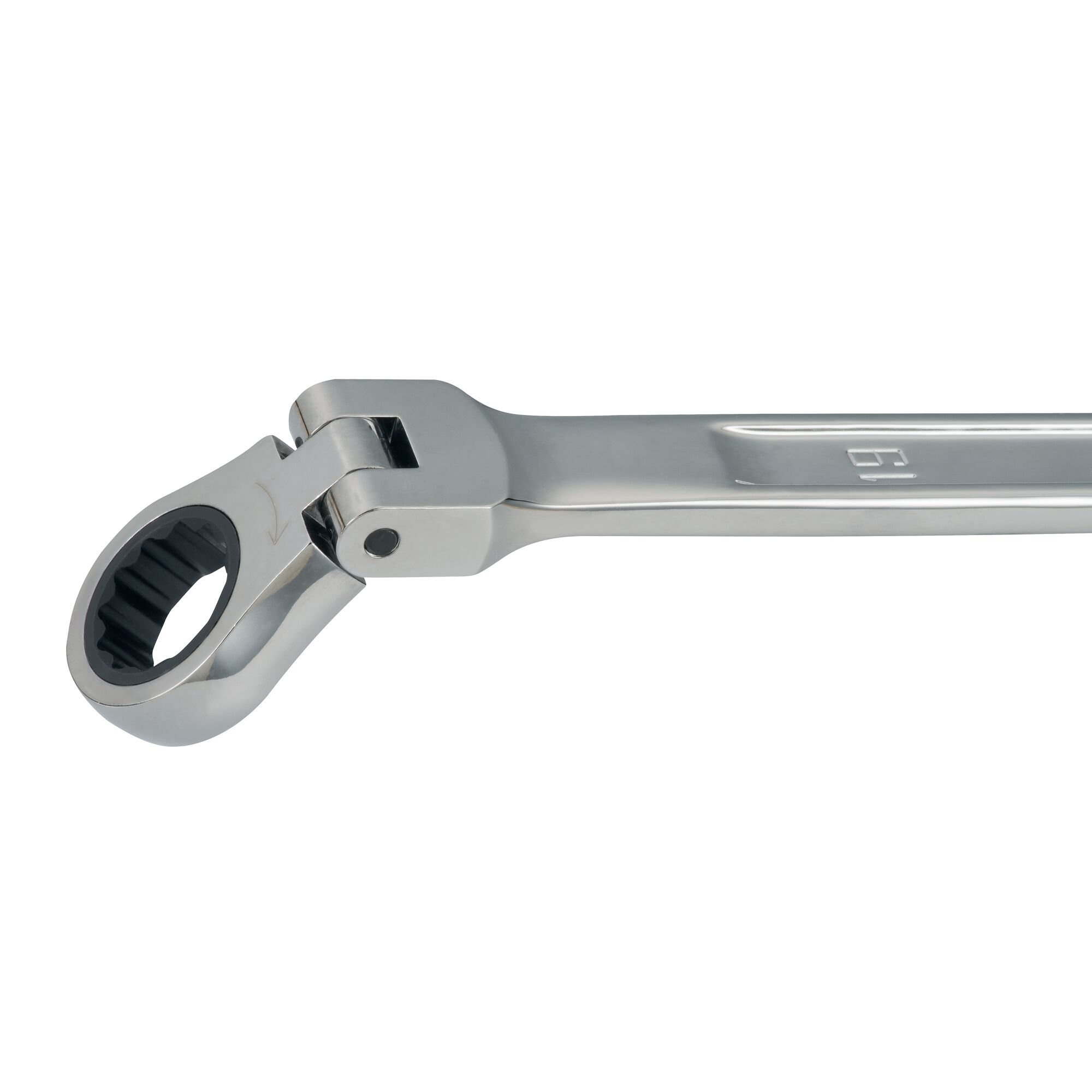 180 degrees articulating head feature in V series XXL metric ratcheting single flex head double box end wrench set (7 piece).
