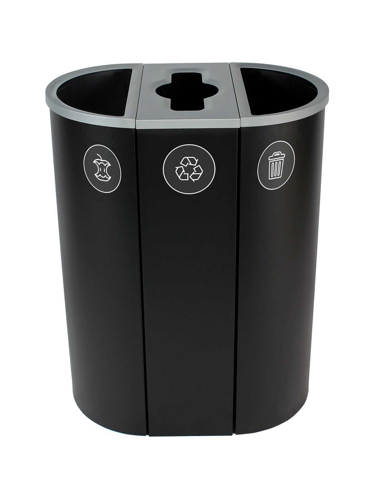 SPECTRUM – Triple – Kit – Organics-Mobius Loop-Waste – Full-Mixed-Full – Black