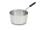 10-quart Wear-Ever® tapered aluminum saucepan with natural finish and silicone handle