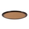 20" x 25" oval cork-lined laminated serving tray in brown