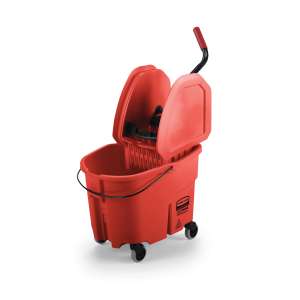 Rubbermaid Commercial, WaveBrake®, 35qt, Mop Bucket w/ Sidepress Wringer, Red