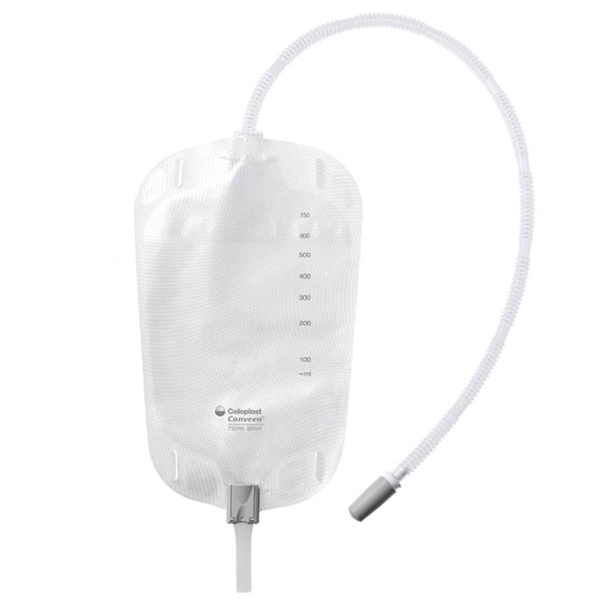Conveen® Urinary Leg Bag, Anti-Reflux and Clamp Valve, 500mL, Vinyl/Flocked