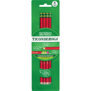 Crimson Red Erasable Checking Pencils, 4 Count