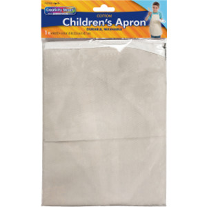 Children's Cotton Art Apron, 14 in x 18 in, White