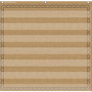 7-Pocket Pocket Chart, Burlap Design, 28" x 28"