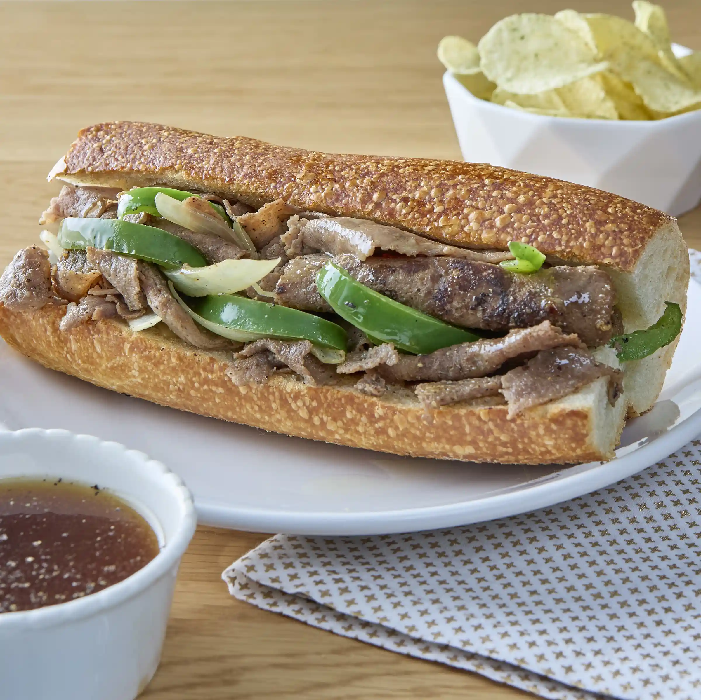 Philly Freedom® Traditional Beef Flat Steak Slices, Marinated with Food Starch, 6 oz https://images.salsify.com/image/upload/s--z_8_jihN--/q_25/c0b50aac519776c71c7dbcd9dd9f190b3e28a853.webp