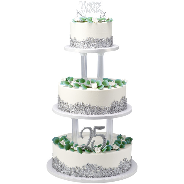 Separated 3-Tier Round 6", 10", 12" Cake Structure Set