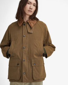 Peached Oversized Bedale Casual Jacket Dark Sand