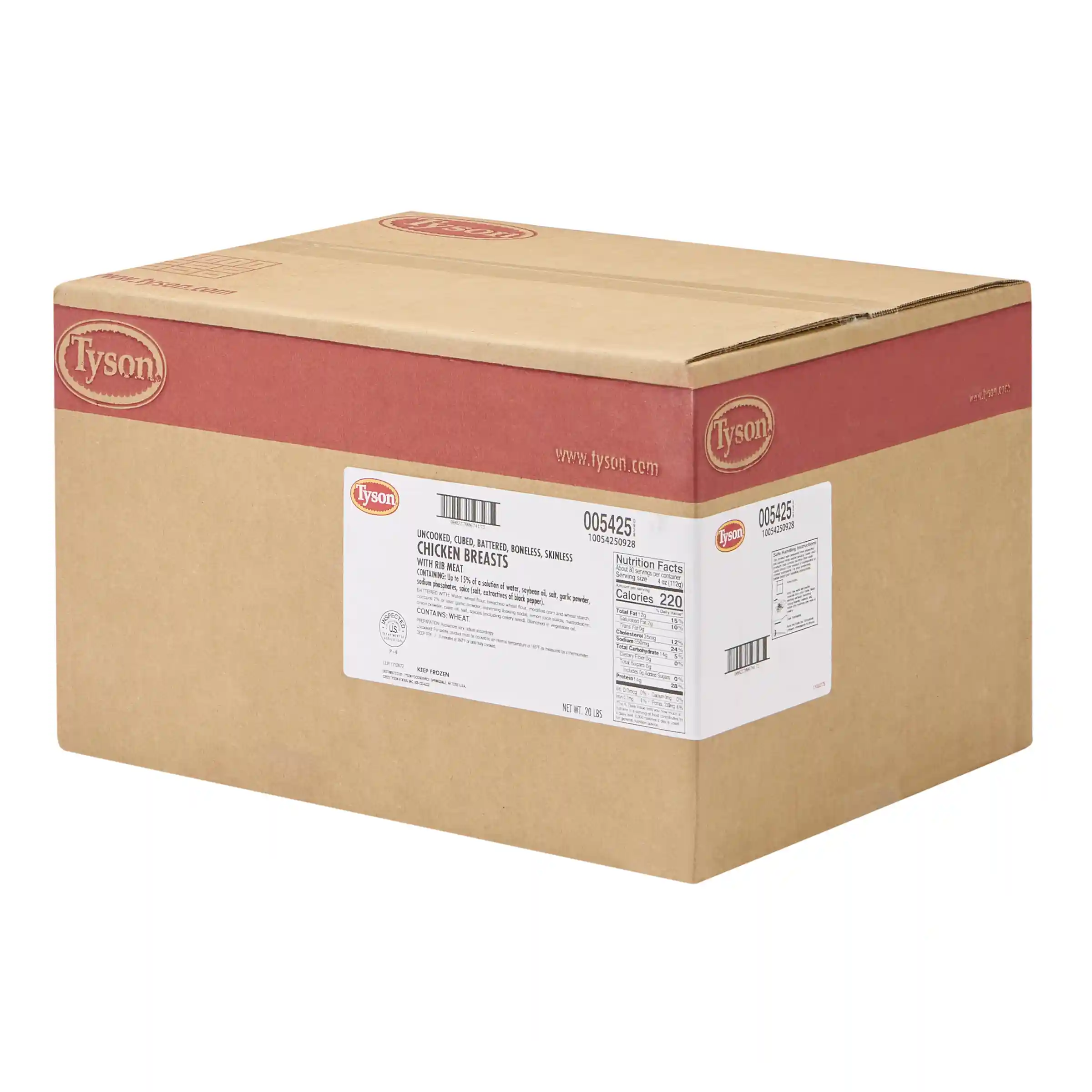 Tyson® Uncooked Battered Boneless Skinless Cubed Chicken Breast_image_5